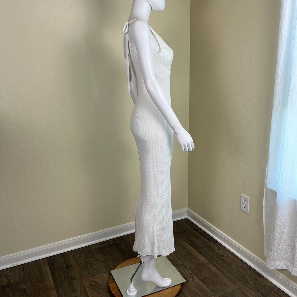 L*Space Women's Size S Cream Kihei Knit Maxi Dress NEW Cover Up Pullover Resort - Picture 15 of 15